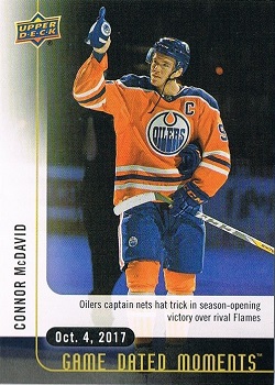 Connor McDavid Upper Deck Game Dated Moments